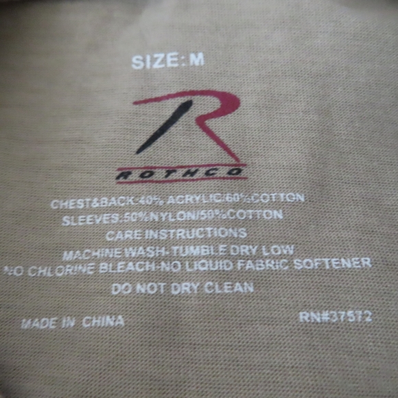 Rothco Men's Army Combat Shirt Size M Fire Retardant digital Camo Pattern NEW - Picture 6 of 6